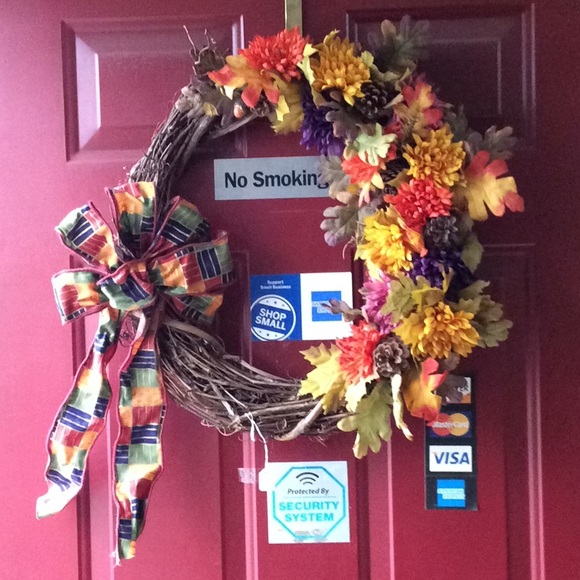 🍁🍂🍃 Hand Crafted Fall Wreath 🍃🍂🍁 - Picture 2 of 2